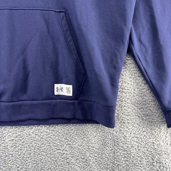 Under Armour Sweatshirt Men's 2XL Blue Hoodie Loose Pullover 96 Pocket Jumper - Picture 2 of 11